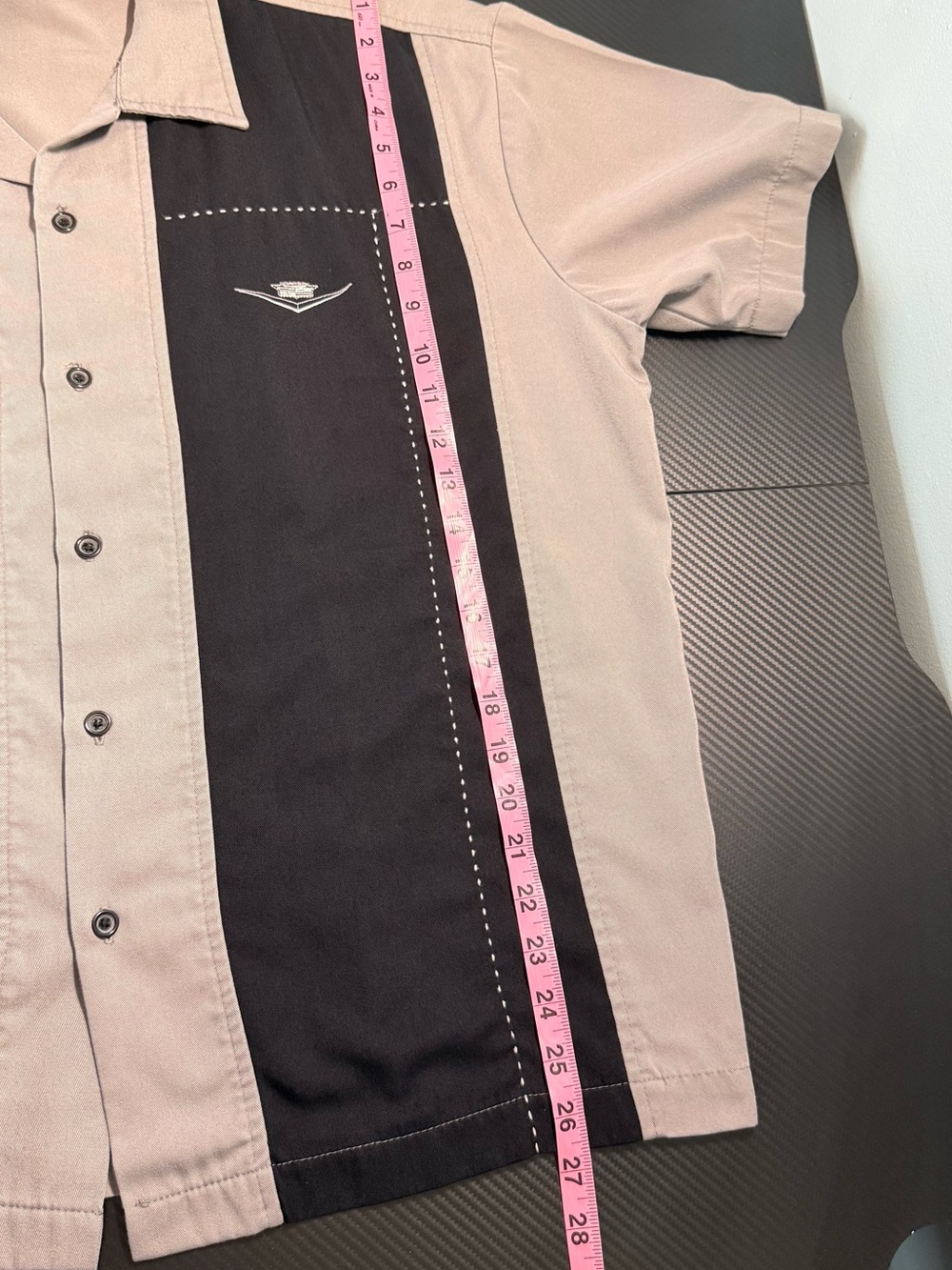 Vintage Steady Cadillac Bowling Rockabilly Button Front Shirt Size Men's Large - Picture 7 of 9